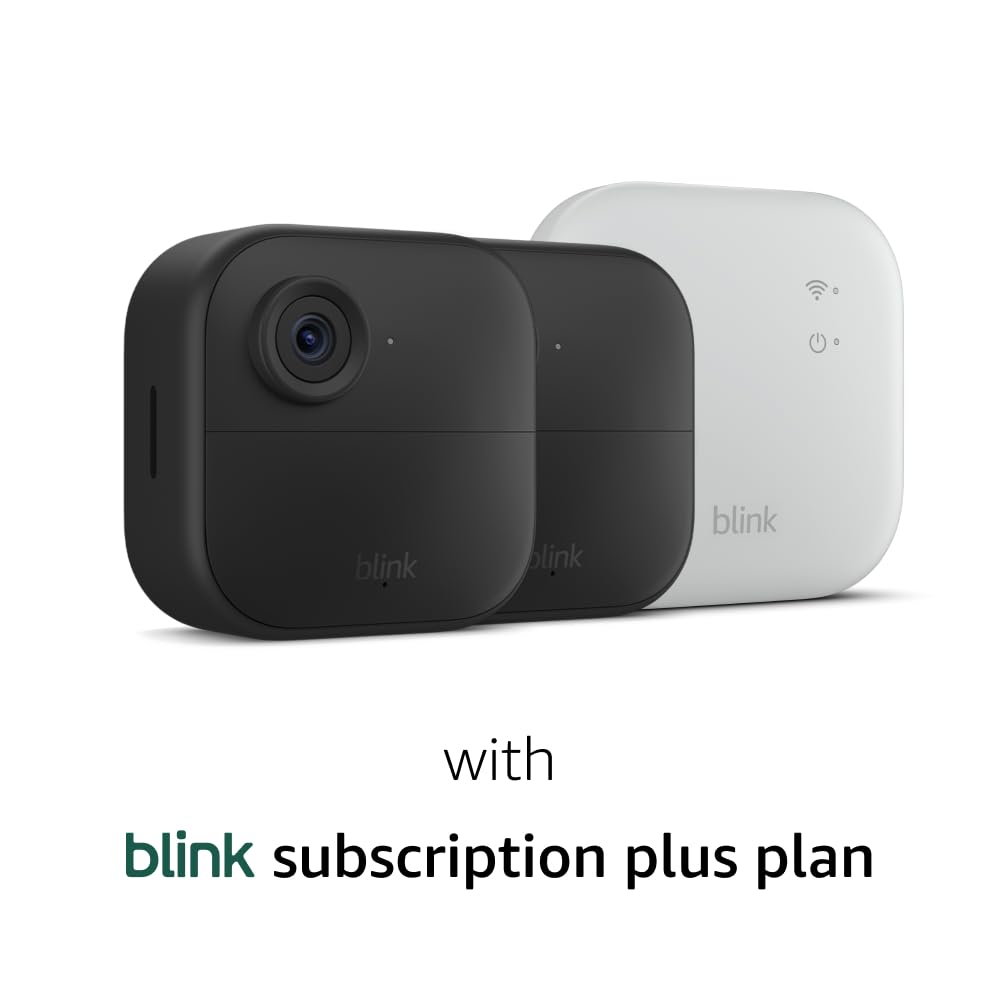 Blink Outdoor 4 XR – two-year battery wireless camera with 4x security coverage, 1000 ft open-air range or 400 ft with typical use — 4 camera system.