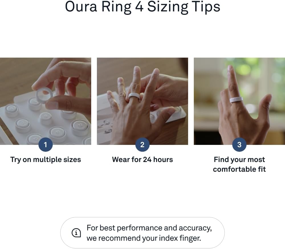 Oura Ring 4 - Gold - Size 8 - Size Before You Buy