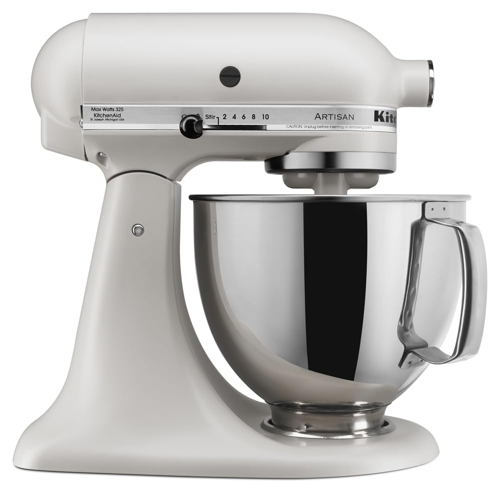 KitchenAid Artisan Series 5 Quart Tilt Head Stand Mixer with Pouring Shield KSM150PS, Almond Cream