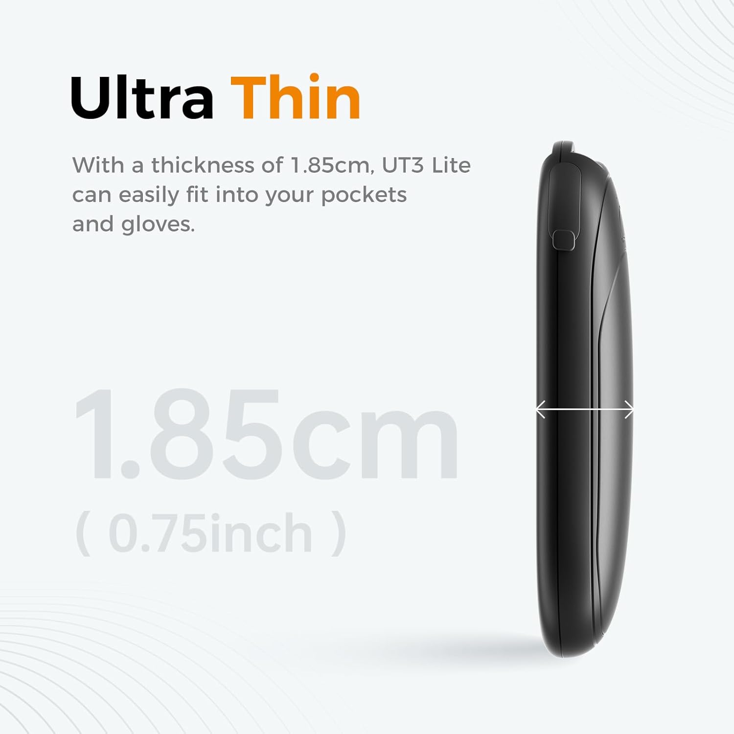 OCOOPA Magnetic Hand Warmers Rechargeable 2 Pack, Electric Handwarmers, Smart Heating UL Certified, 3-Settings,Portable Heater, Ultra Slim Pocket, Hunting Essentials, Gifts for Christmas Men, UT3 Lite