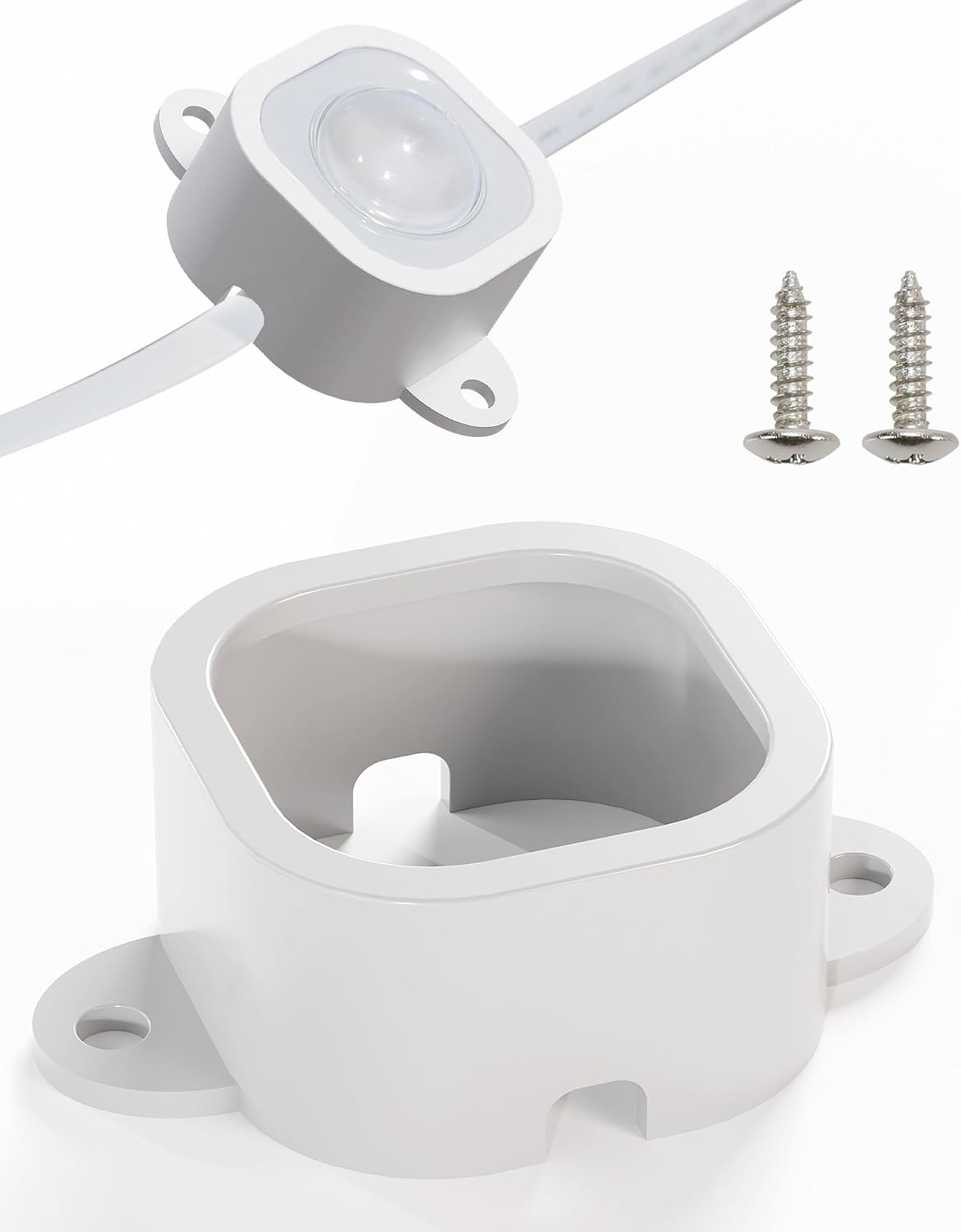 Light Clips for Govee Outdoor Lights H706, 120 Pcs Mounting Brackets for Govee Pro Outdoor Lights, Install Firmly, Replace 3M Glue, for Govee Pro Permanent Outdoor Lights Extension (White)