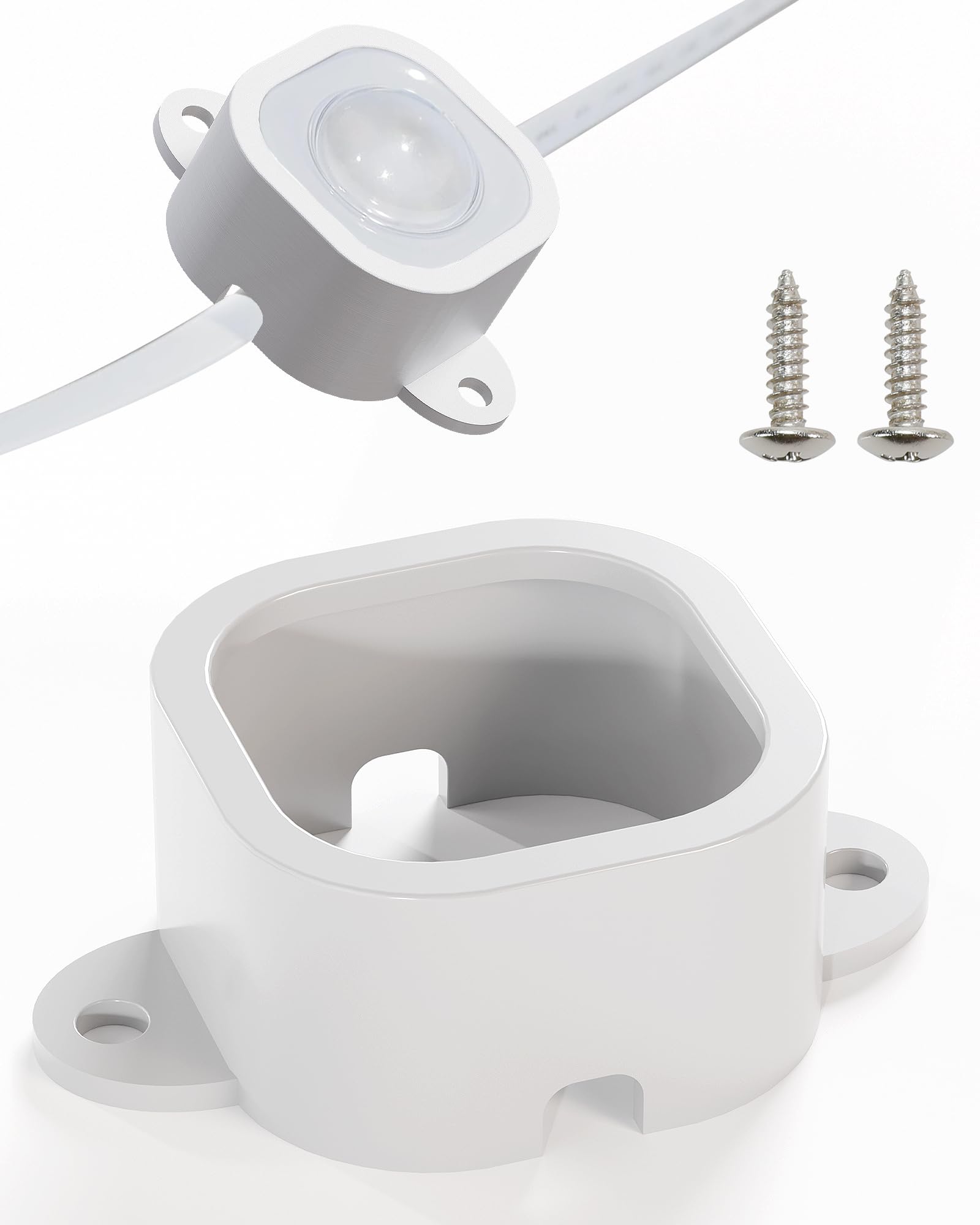 Light Clips for Govee Outdoor Lights H706, 120 Pcs Mounting Brackets for Govee Pro Outdoor Lights, Install Firmly, Replace 3M Glue, for Govee Pro Permanent Outdoor Lights Extension (White)