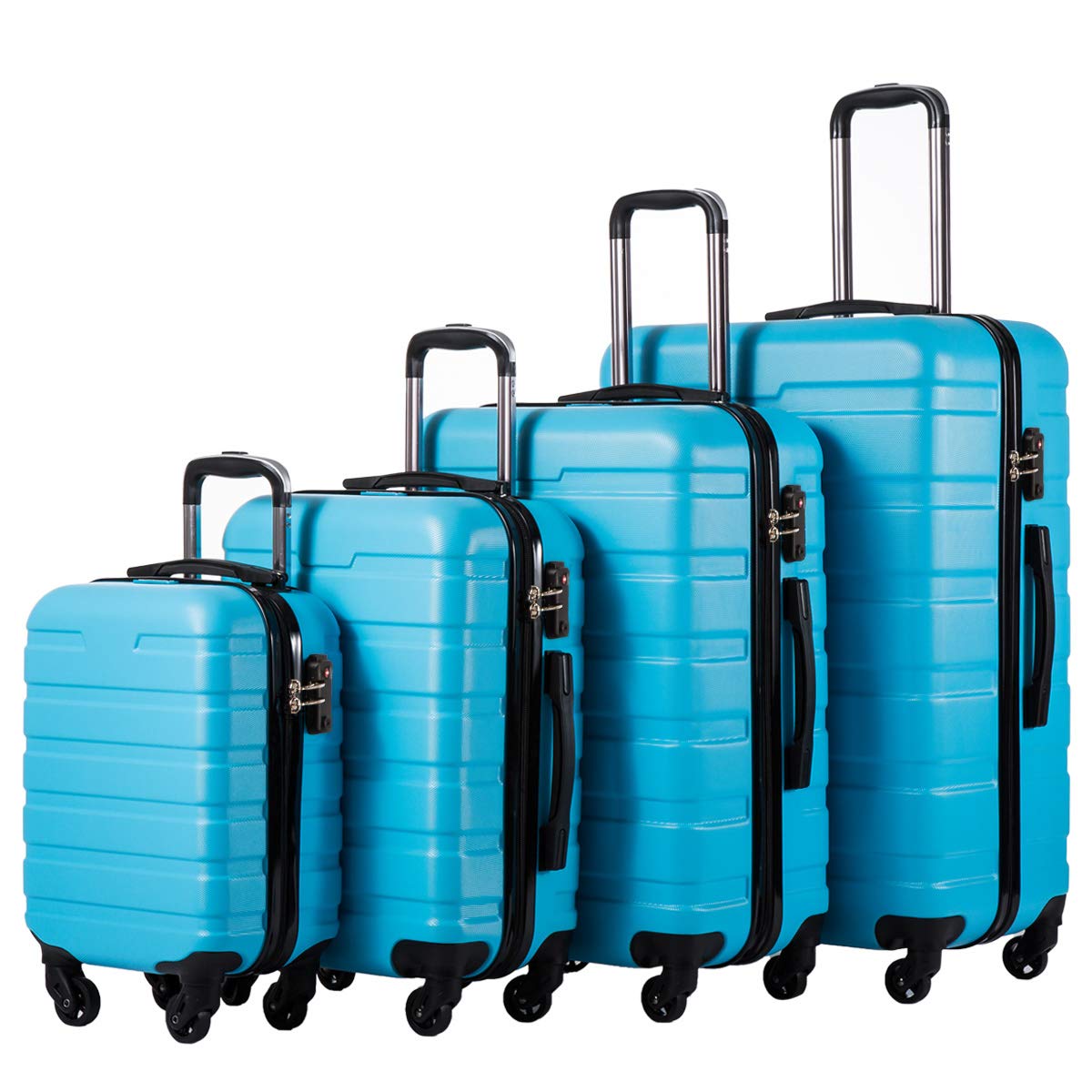Coolife Luggage 3 Piece Set Suitcase Spinner Hardshell Lightweight TSA Lock