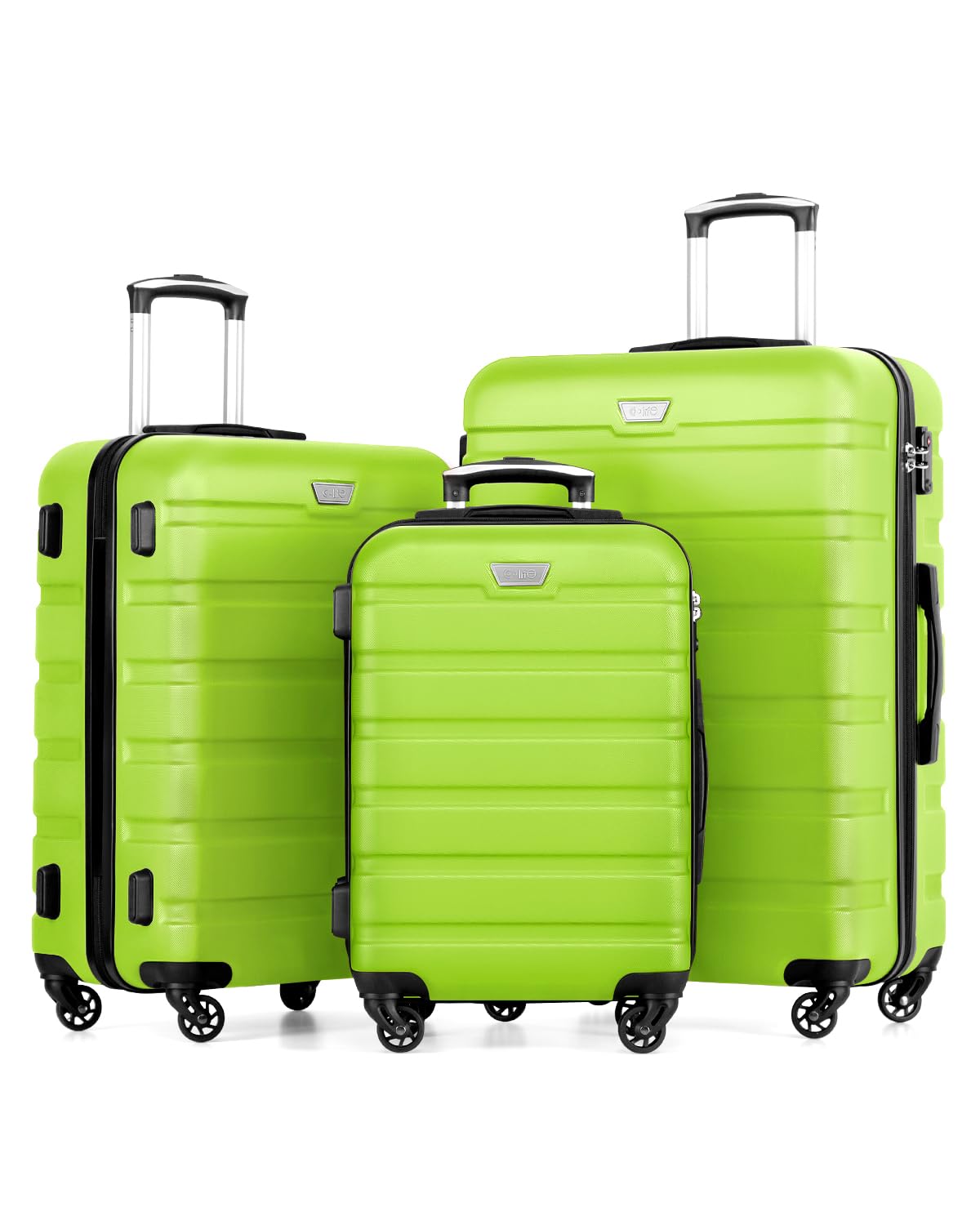 Coolife Luggage 3 Piece Set Suitcase Spinner Hardshell Lightweight TSA Lock