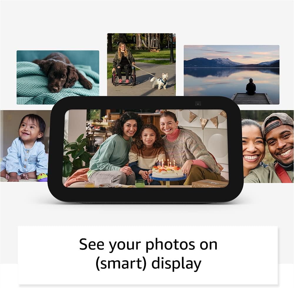 Amazon Echo Show 5 (newest model), Smart display with Alexa+ Early Access, 2x the bass and clearer sound, Charcoal