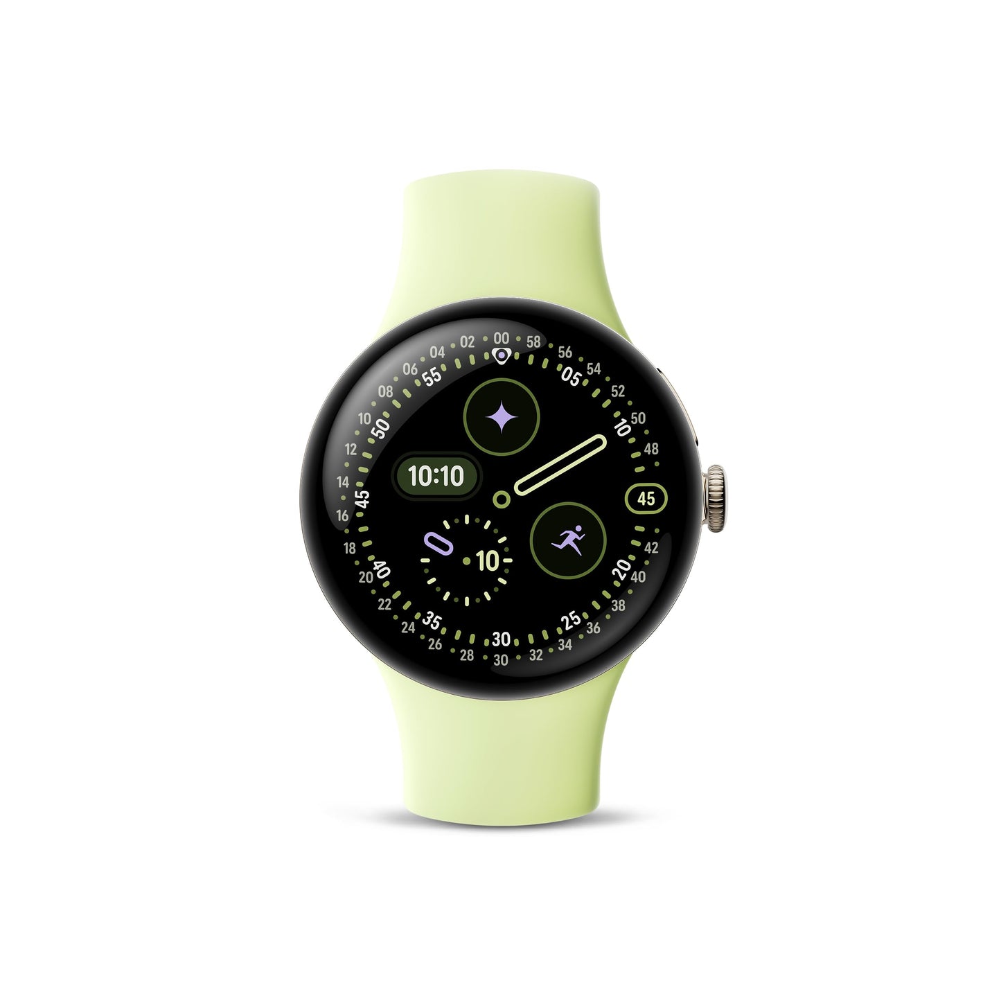 Google Pixel Watch 4 (41mm) - Android Smartwatch - Heart Rate and Sleep Tracking - 30-Hour Battery - Fitness Tracking - Google AI - Polished Silver Aluminum Case - Iris Active Band - LTE (2025 Model)