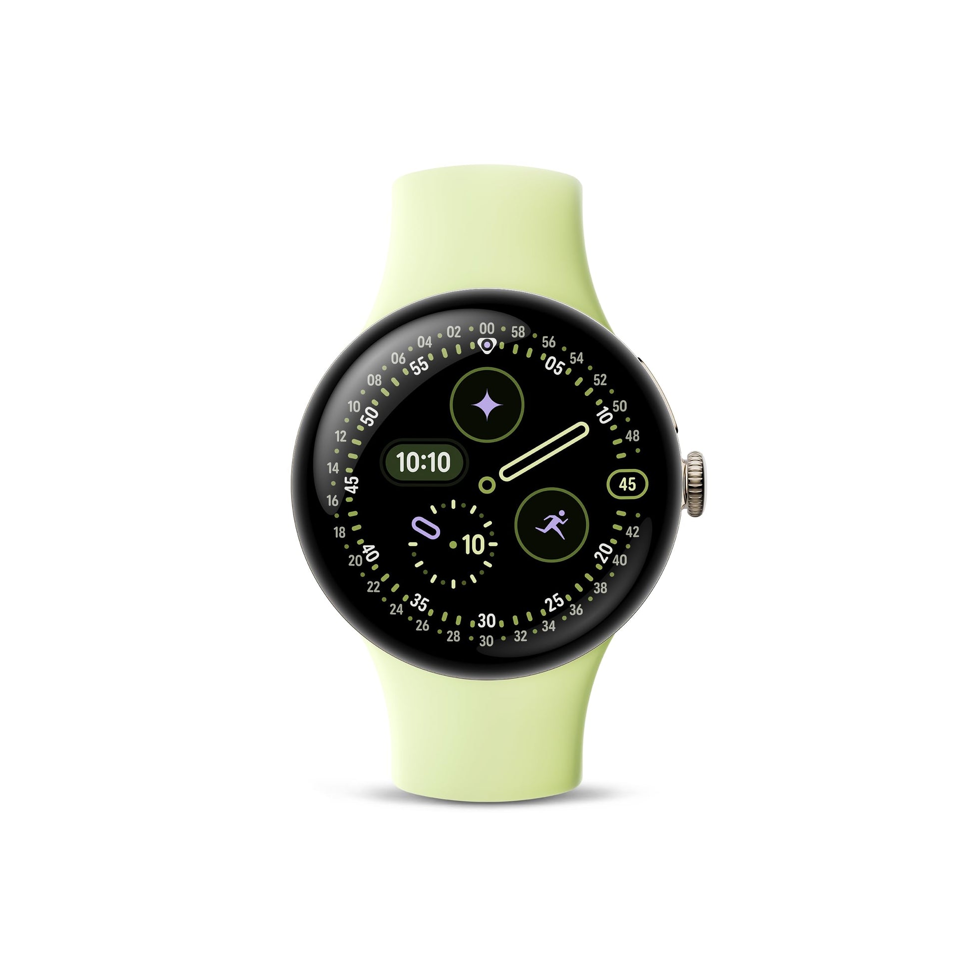 Google Pixel Watch 4 (41mm) - Android Smartwatch - Heart Rate and Sleep Tracking - 30-Hour Battery - Fitness Tracking - Google AI - Polished Silver Aluminum Case - Iris Active Band - LTE (2025 Model)