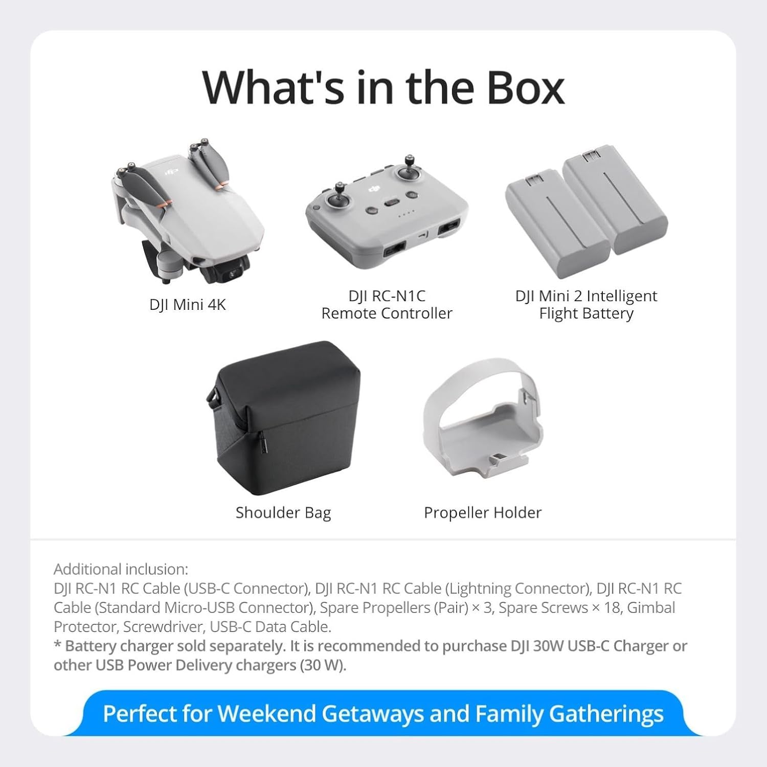 DJI Mini 4K Camera Drone Combo, Drone with 4K UHD Camera for Adults, Under 249 g, 3-Axis Gimbal Stabilization, 10km Video Transmission, Auto Return, 2 Batteries for 62-Min Max Flight Time, QuickShots