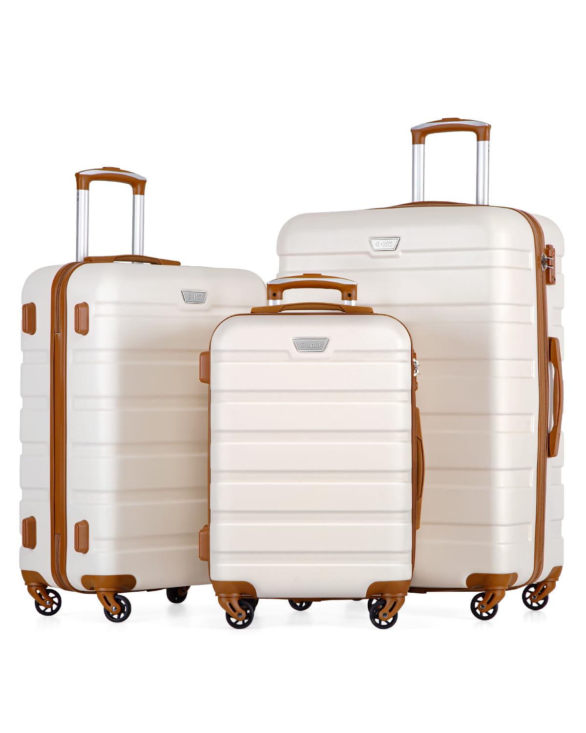 Coolife Luggage 3 Piece Set Suitcase Spinner Hardshell Lightweight TSA Lock