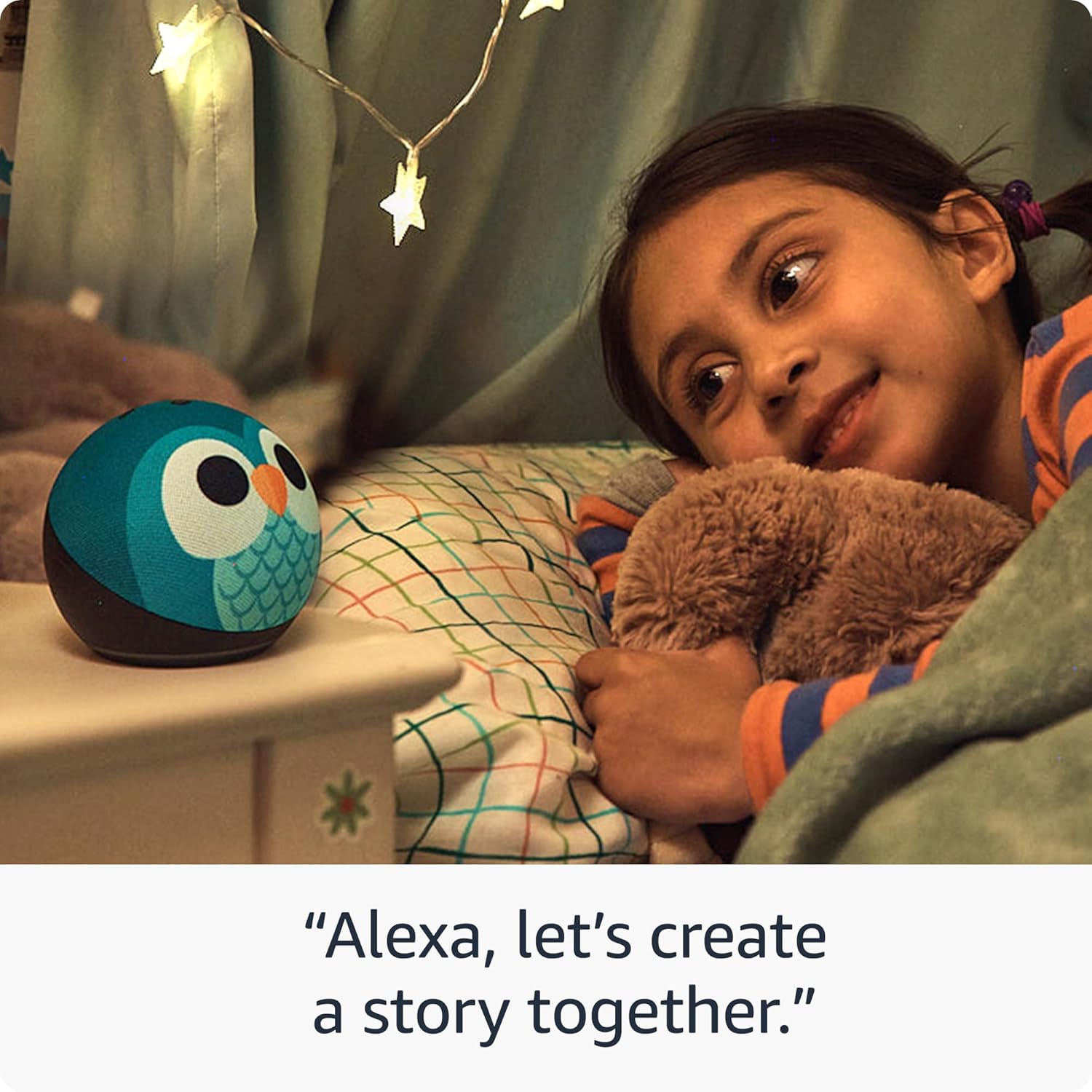 Amazon Echo Dot Kids (newest model) - Designed for kids, with Alexa+ Early Access, parental controls, Includes 1 Year of Amazon Kids+, Stardust