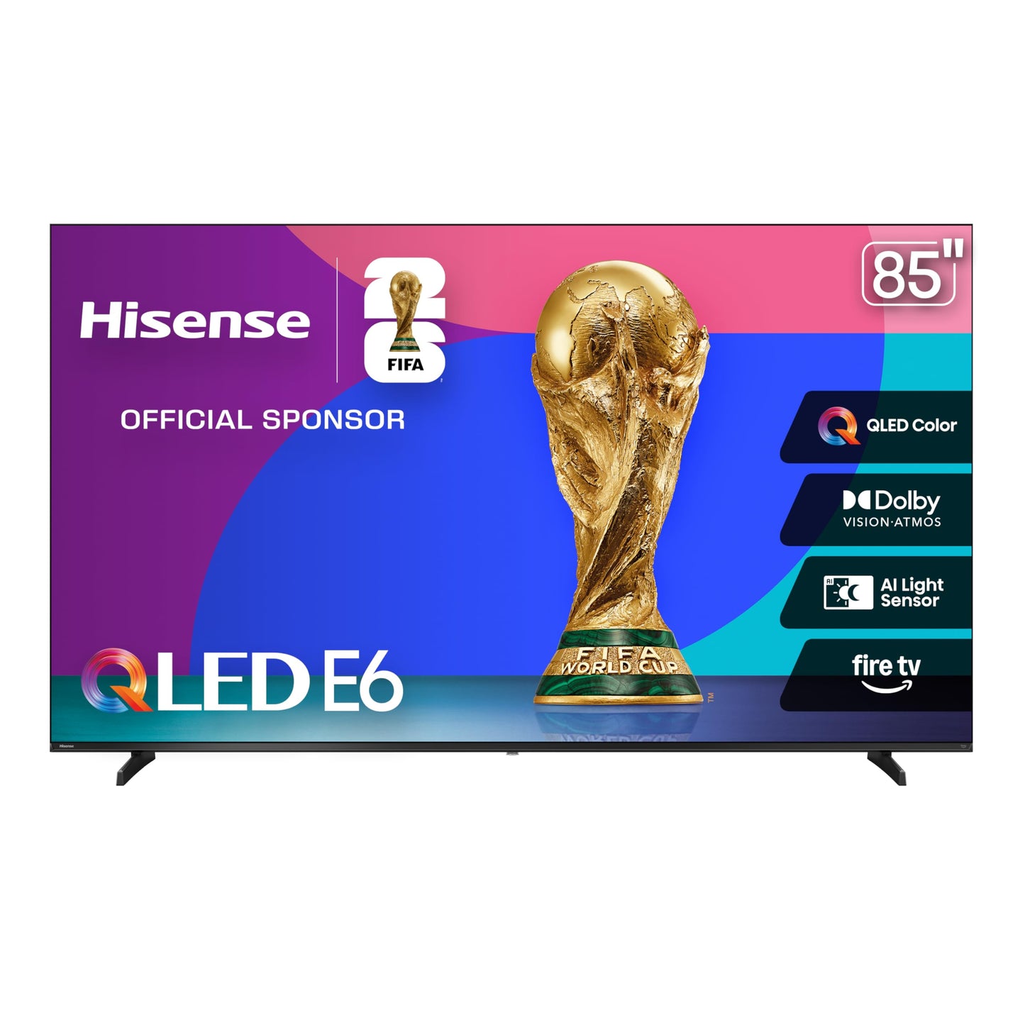 Hisense 100" E6 Cinema Series QLED 4K UHD Smart Fire TV (100E6QF, 2025 Model) - QLED, Native 144Hz, Dolby Vision IQ · Atmos, Motion Rate 240, HDR 10+, Game Mode Pro, Voice Remote with Alexa