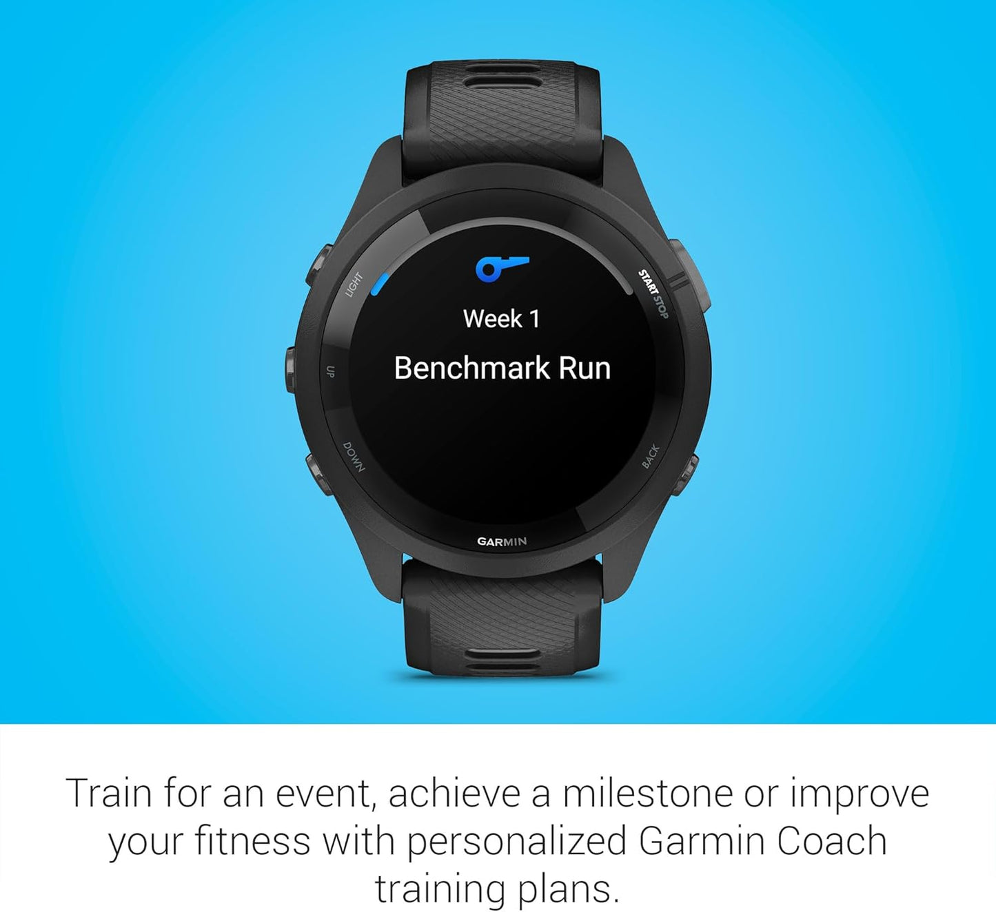 Garmin Forerunner 265 Running Smartwatch, Colorful AMOLED Display, Training Metrics and Recovery Insights, Black and Powder Gray