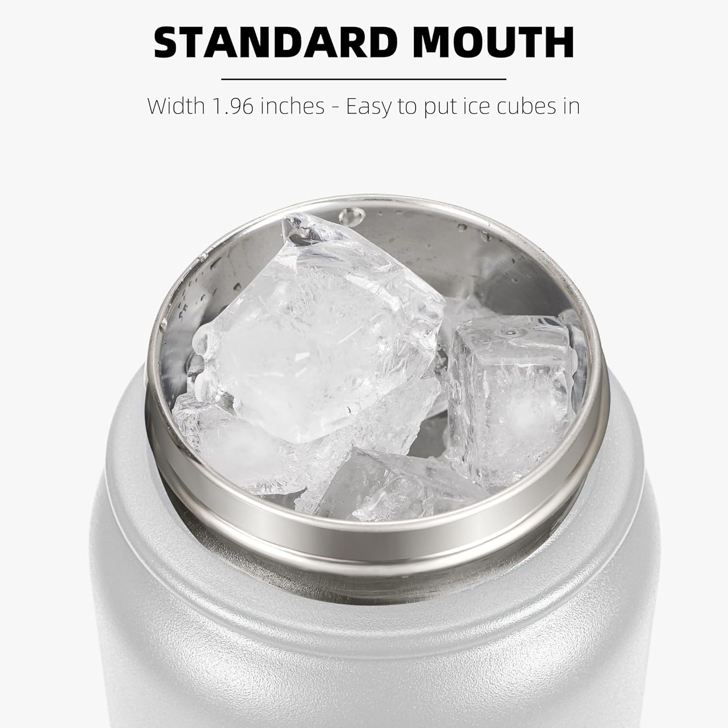 Fanhaw 20 Oz Stainless Steel Insulated Sports Water Bottles with Straw for Kids, Men and Women (Black)