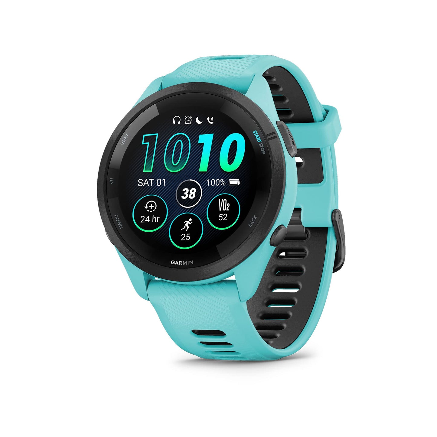 Garmin Forerunner 265 Running Smartwatch, Colorful AMOLED Display, Training Metrics and Recovery Insights, Black and Powder Gray