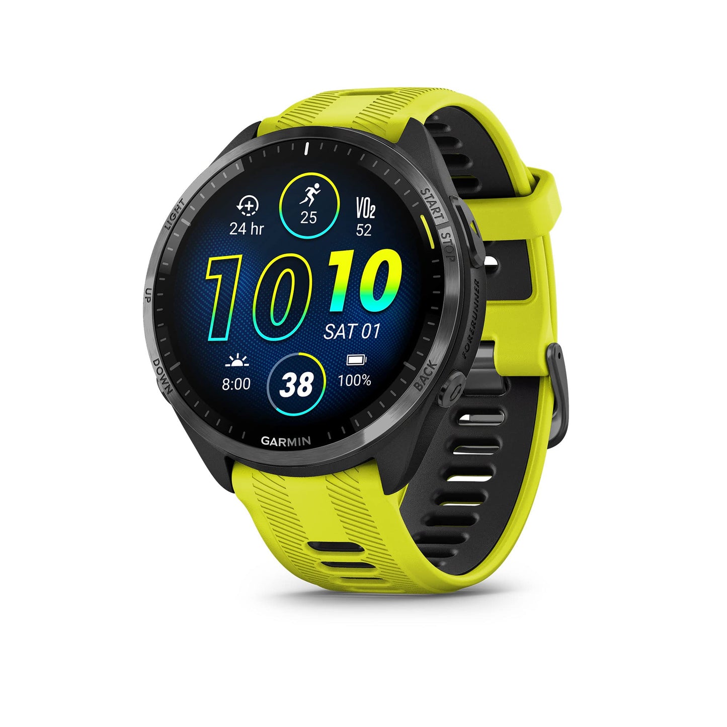 Garmin Forerunner® 965 Running Smartwatch, Colorful AMOLED Display, Training Metrics and Recovery Insights, Black and Powder Gray, 010-02809-00