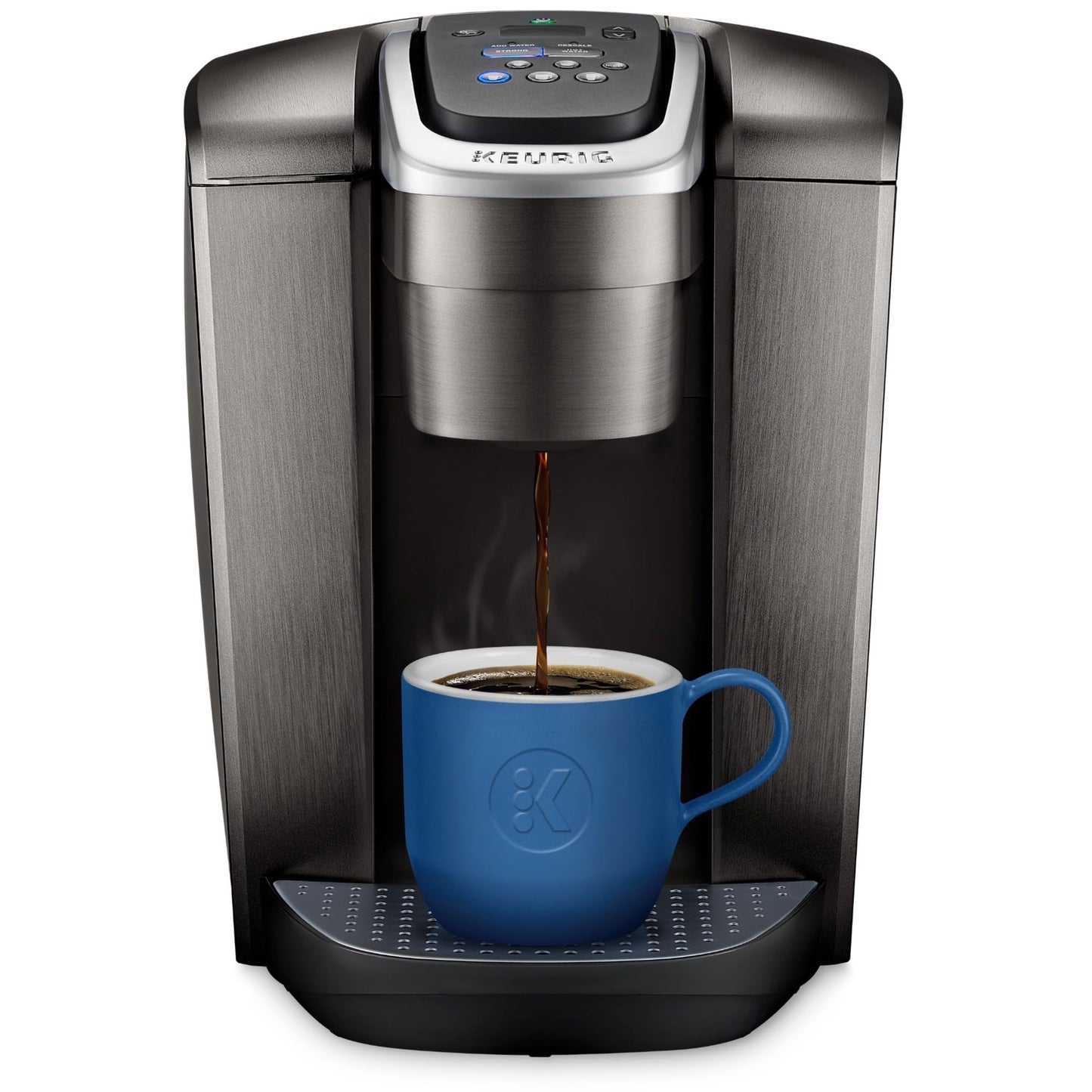 Keurig K-Elite Single Serve K-Cup Pod Coffee Maker, with Strength and Temperature Control, Iced Coffee Capability, 8 to 12oz Brew Size, Programmable, Brushed Silver