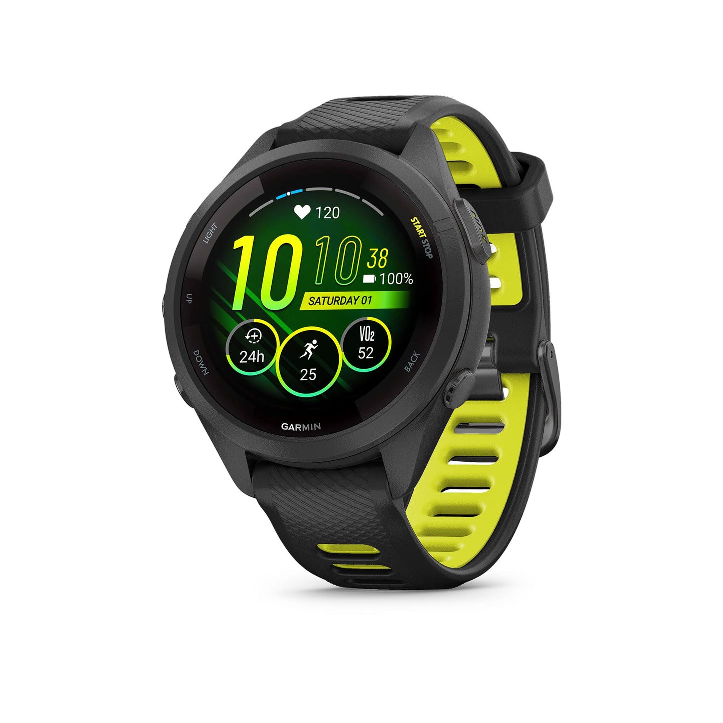 Garmin Forerunner 265 Running Smartwatch, Colorful AMOLED Display, Training Metrics and Recovery Insights, Black and Powder Gray