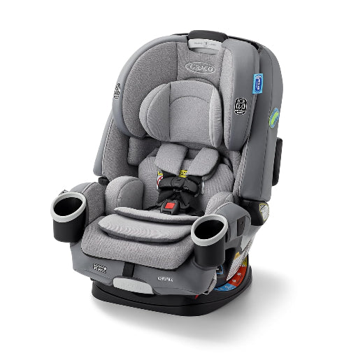 Graco 4Ever DLX 4-in-1 Car Seat, Charlie| Infant to Toddler Car Seat, with 10 Years of Use | Rear-Facing, Forward-Facing and Booster Modes | Safe, Comfortable and Convenient