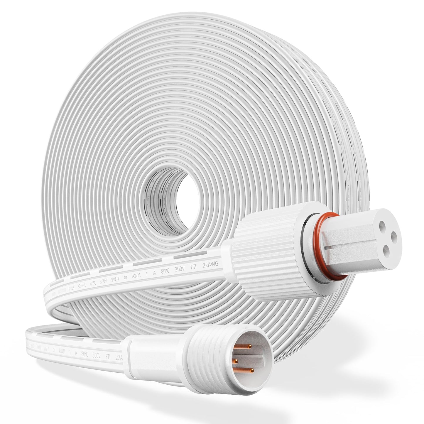 16Ft Extension Cable for Govee Permanent Outdoor Lights 2/Pro, Deck Lights, IP68 Waterproof Extension Cord Compatible with Govee H705D H705E H705F, H706A H706B H706C, H7067 H7068 H7069