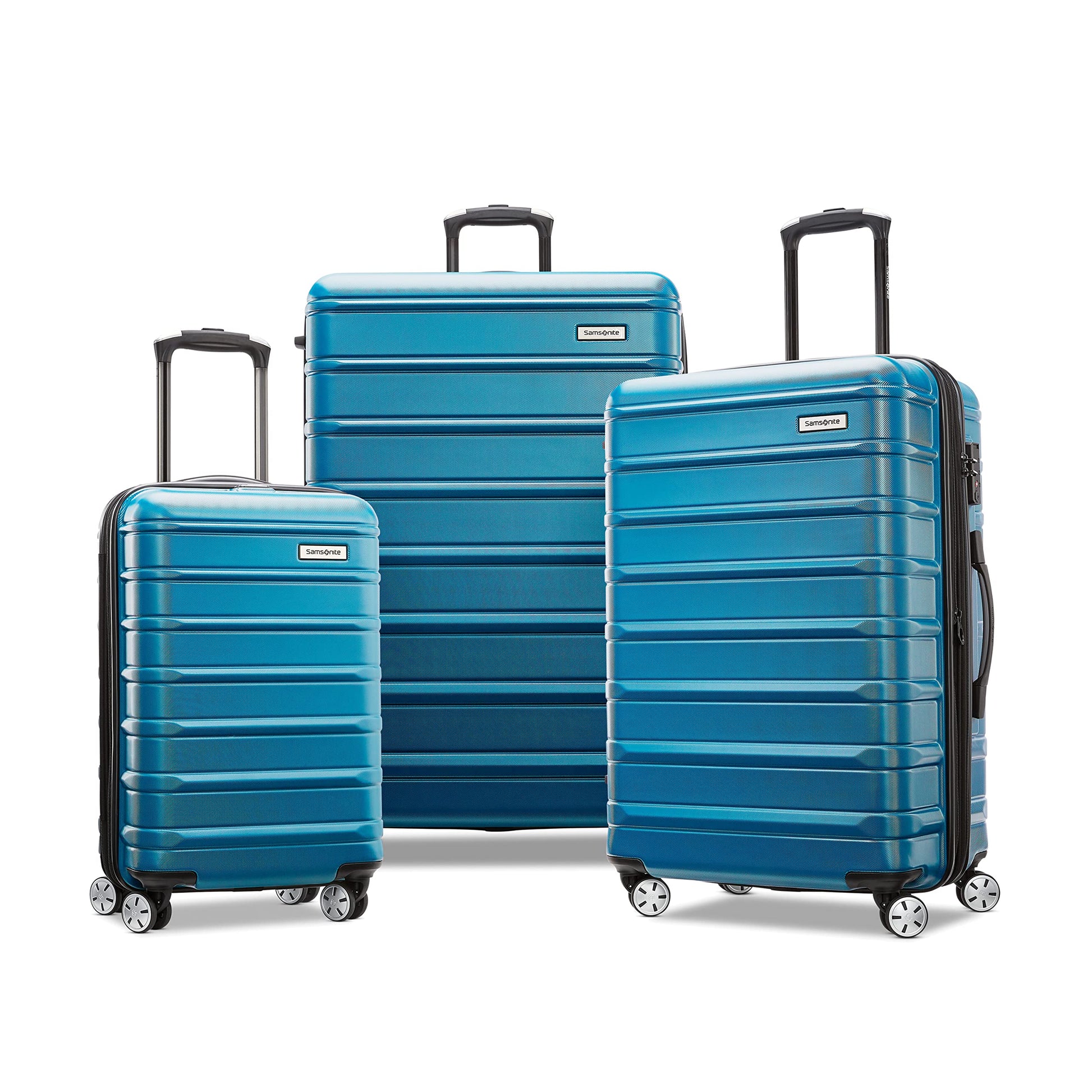 Samsonite Omni 2 Hardside Expandable Luggage with Spinner Wheels, 3-Piece Set (19/24/28), Lagoon Blue