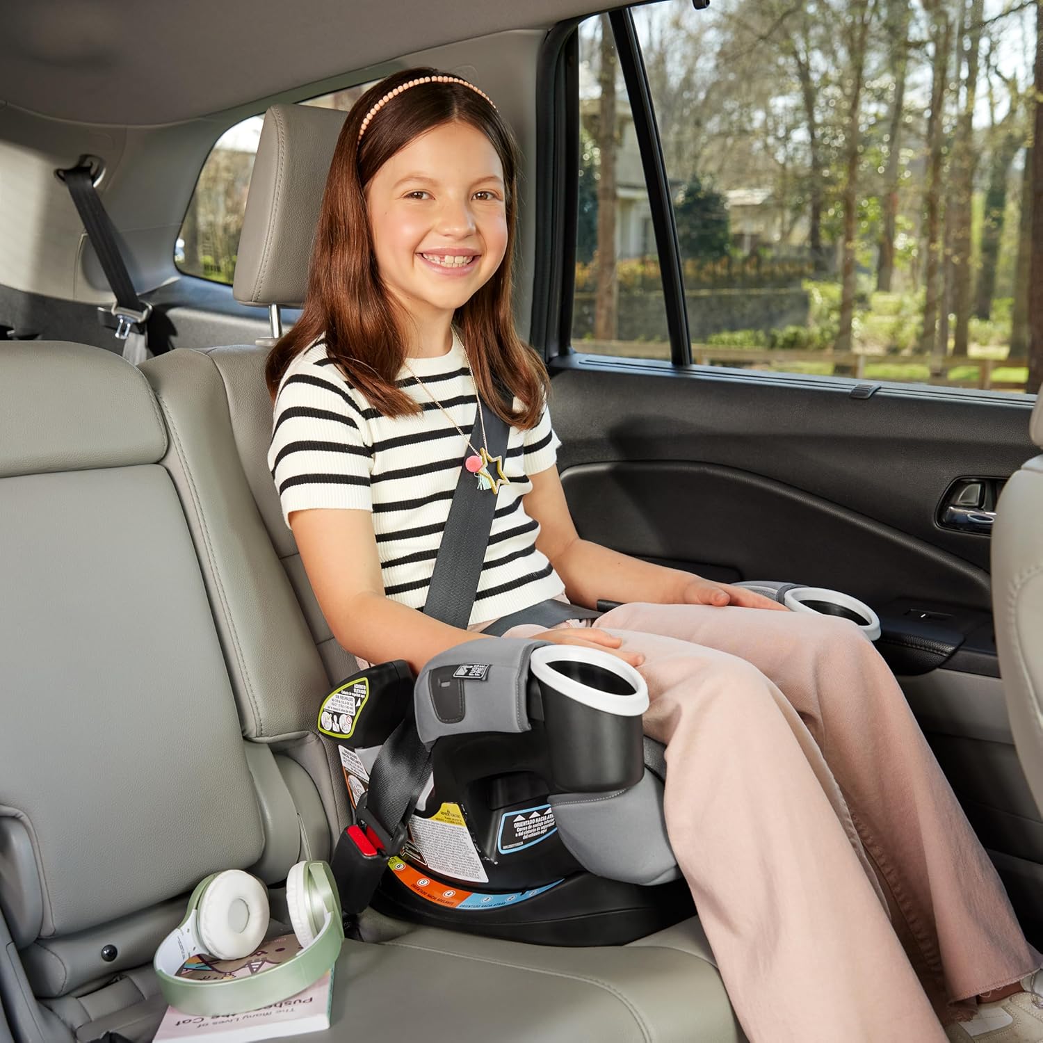 Graco 4Ever DLX 4-in-1 Car Seat, Charlie| Infant to Toddler Car Seat, with 10 Years of Use | Rear-Facing, Forward-Facing and Booster Modes | Safe, Comfortable and Convenient