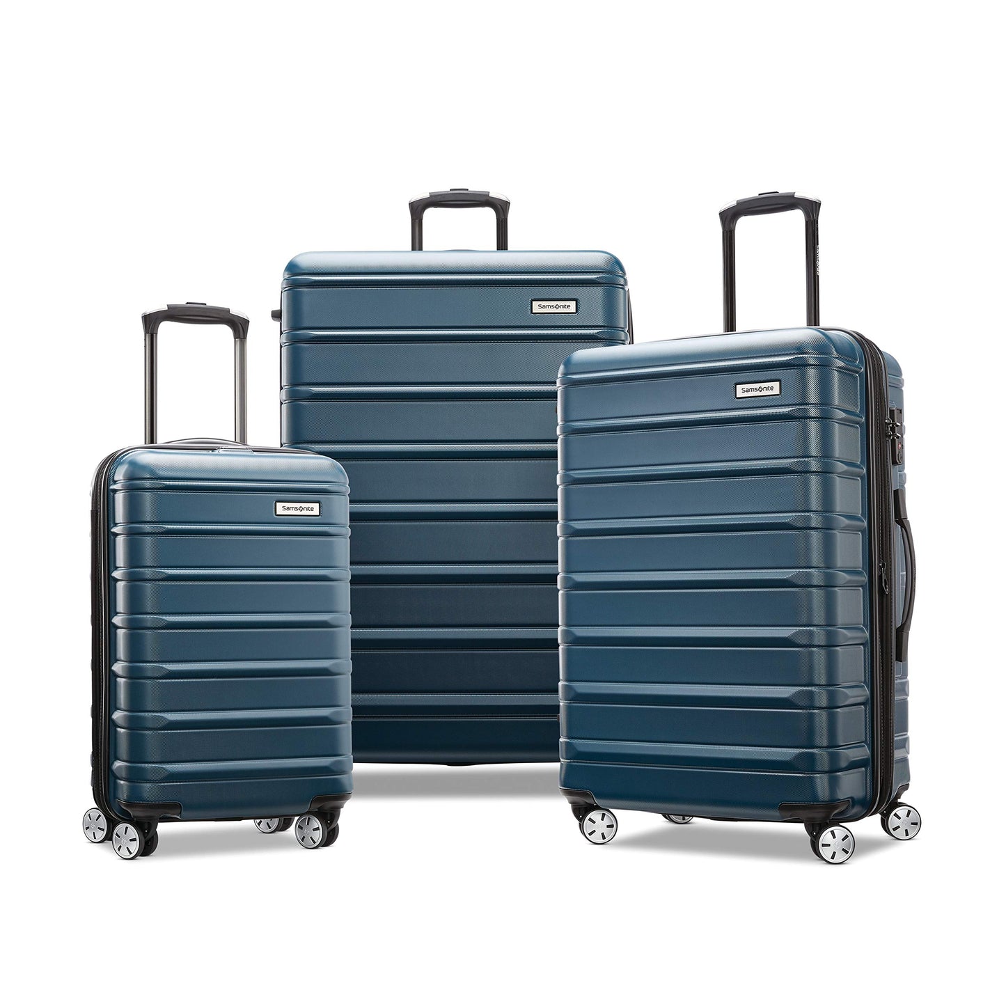Samsonite Omni 2 Hardside Expandable Luggage with Spinner Wheels, 3-Piece Set (19/24/28), Lagoon Blue